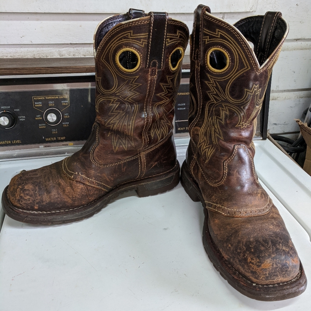 Rocky 11-in western pull-on work boot